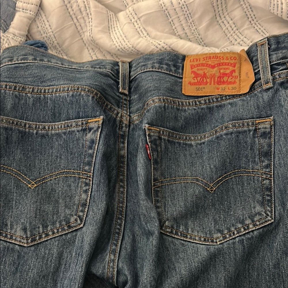 Blue baggy jeans